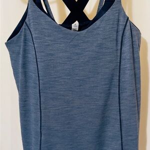 Lululemon Athletica Gray Fitted Backless Tank Top